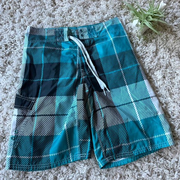 Mossimo Supply Co. Other - Men's Mossimo Supply Co. Men's Blue Plaid Hybrid swimming beach Shorts trunks wi